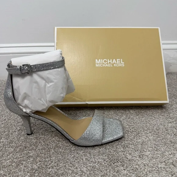 MICHAEL Michael Kors Jaida Heeled Sandals, Silver - Picture 4 of 7